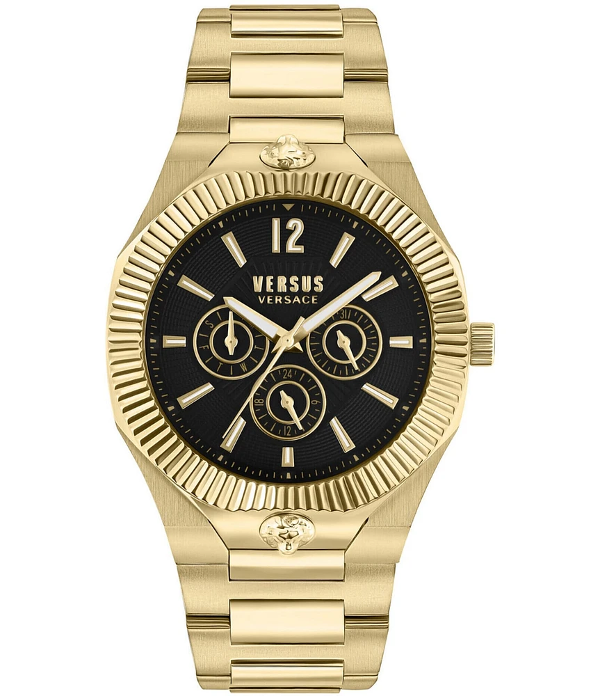 Versace Versus Versace Men's Echo Park Multifunction Gold Stainless Steel Bracelet Watch