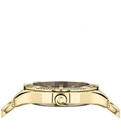 Versace Versus Versace Women's Canton Road Crystal Analog Gold Stainless Steel Bracelet Watch