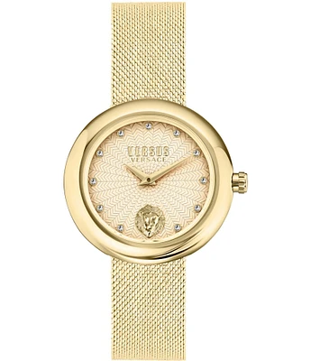 Versace Versus Versace Women's Lea Analog Gold Stainless Steel Mesh Bracelet Watch