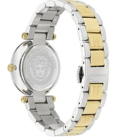 Versace Women's Green Dial Reve Analog Two Tone Stainless Steel Bracelet Watch