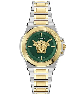 Versace Women's Hera Analog Two Tone Stainless Steel Bracelet Watch