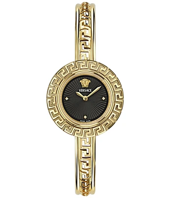 Versace Women's La Greca Analog Gold Tone Stainless Steel Bracelet Watch