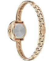 Versace Women's La Greca Analog Rose Gold Tone Stainless Steel Bracelet Watch