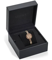 Versace Women's La Greca Analog Rose Gold Tone Stainless Steel Bracelet Watch