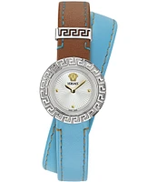 Versace Women's La Greca Analog Stainless Steel Bracelet Watch Set