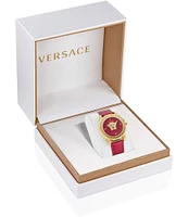 Versace Women's Medusa Deco Quartz Analog Leather Strap Watch