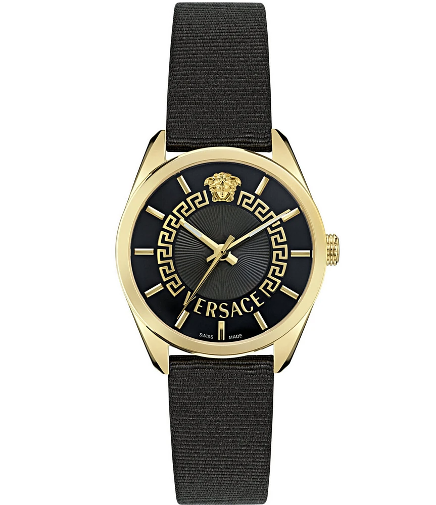 Versace Women's V-Circle Analog Strap Watch