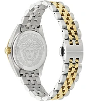 Versace Women's V-Code Quartz Analog Two Tone Stainless Steel Bracelet Watch