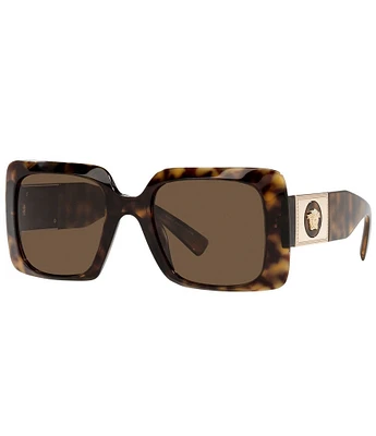 Versace Women's Ve4405 Square Havana 54mm Sunglasses