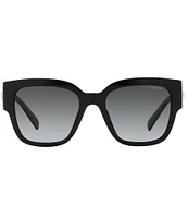 Versace Women's VE4437U Medusa Studs 54mm Black Square Sunglasses