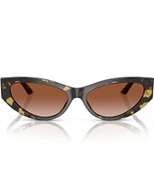 Versace Women's VE4470B 56mm Havana Cat Eye Sunglasses