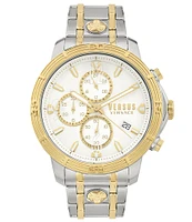 Versus By Versace Men's Bicocca Chronograph Two Tone Stainless Steel Bracelet Watch