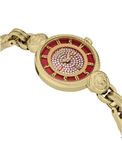 Versus By Versace Women's Les Docks Crystal Analog Anitque Gold Stainless Steel Bracelet Watch