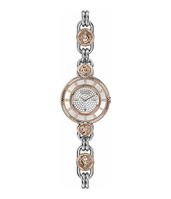 Versus By Versace Women's Les Docks Crystal Analog Two Tone Stainless Steel Bracelet Watch