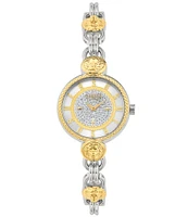 Versus By Versace Women's Les Docks Crystal Analog Two Tone Stainless Steel Bracelet Watch