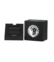 Versus By Versace Women's Tortona Crystal Two Hand Leather Strap Watch