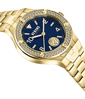 Versus By Versace Women's Vittoria Crystal Analog Gold Stainless Steel Bracelet Watch