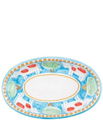 VIETRI Campagna Mucca Cow Print Small Oval Tray