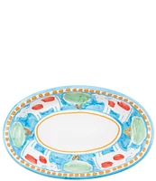 VIETRI Campagna Mucca Cow Print Small Oval Tray