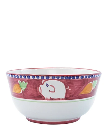 VIETRI Campagna Porco Pig Print Deep Serving Bowl