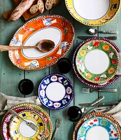 VIETRI Campagna Uccello Bird Print Oval Platter