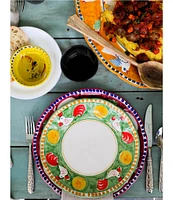 VIETRI Campagna Uccello Bird Print Oval Platter