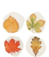VIETRI Festive Fall Autunno Assorted Salad Plates, Set of 4