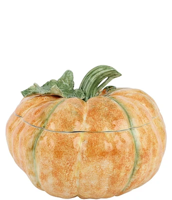 VIETRI Festive Fall Pumpkins Figural Tureen