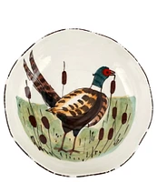 VIETRI Festive Fall Wildlife Pheasant Pasta Bowl