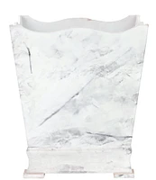 VIETRI Florentine Wooden Accessories Marble Wastebasket