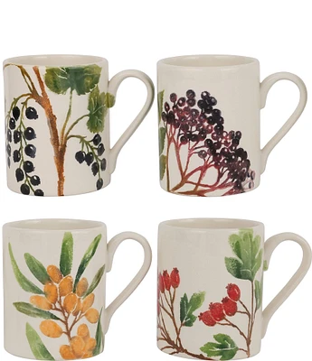 VIETRI Foresta Primavera Assorted Mugs, Set of 4