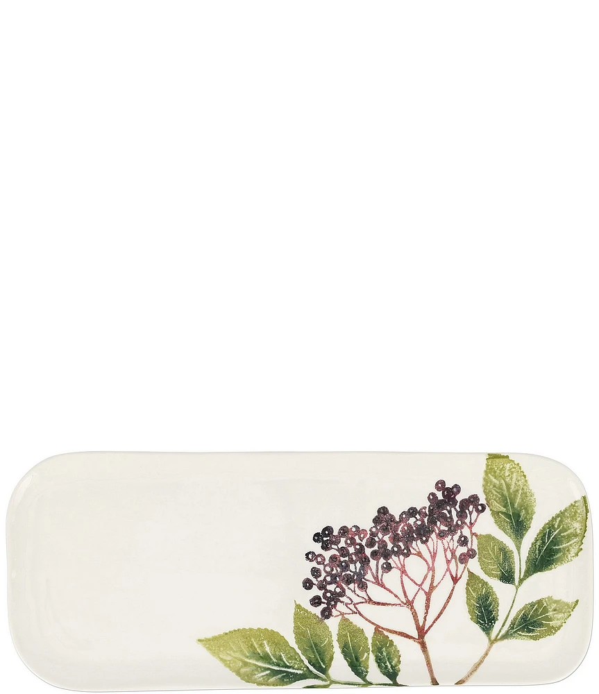 VIETRI Foresta Primavera Elderberry Narrow Rectangular Platter