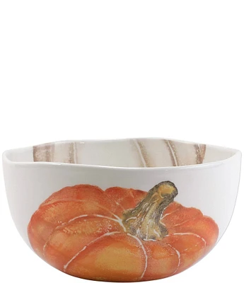 VIETRI Harvest Pumpkins Deep Serving Bowl