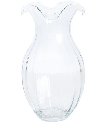 VIETRI Hibiscus Glass Vertical Fluted Vase