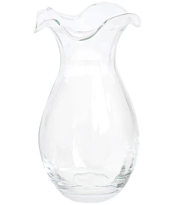 VIETRI Hibiscus Glass Vertical Fluted Small Vase