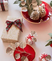 VIETRI Holiday Glass Small Ruffled Bowl