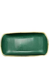 VIETRI Holiday Metallic Glass Rectangular Tray