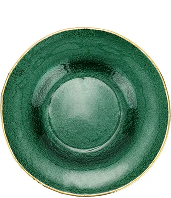 VIETRI Holiday Metallic Glass Salad Plate