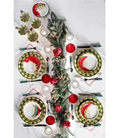 VIETRI Holiday Old St Nick Assorted Dinner Plates, Set of 4