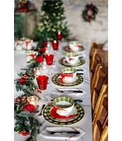 VIETRI Holiday Old St Nick Assorted Dinner Plates, Set of 4