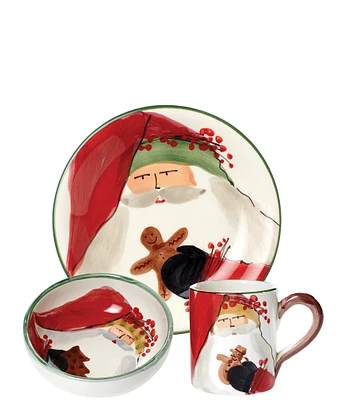 VIETRI Holiday Old St. Nick Bambini Dish Set