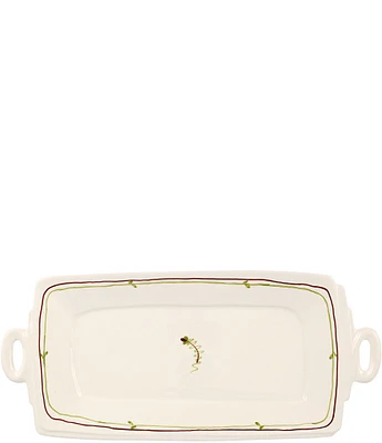 VIETRI Lastra Fiori di Bosco Handled Rectangular Platter