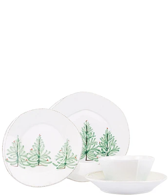 VIETRI Lastra Holiday 4-Piece Place Setting