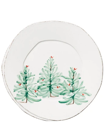 VIETRI Lastra Holiday Christmas Tree European Dinner Plate