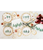 VIETRI Lastra Holiday Christmas Tree Salad Plate