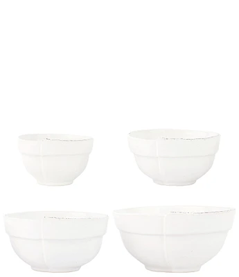 VIETRI Lastra White Assorted Prepping Bowls - Set of 4