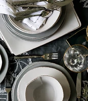 VIETRI Lastra White Handled Square Platter