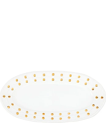 VIETRI Medici Gold Narrow Oval Platter