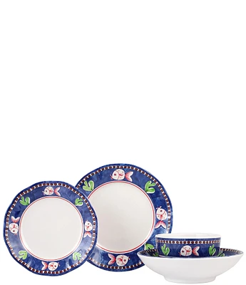 VIETRI Melamine Campagna Pesce 4-Piece Place Setting