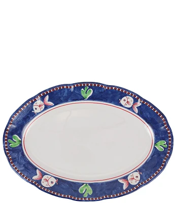 VIETRI Melamine Campagna Pesce Fish Print Oval Platter